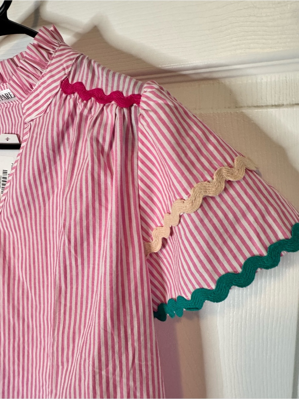 Pink Striped RicRac Blouse - Picture 3 of 6